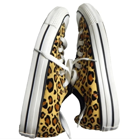 Converse Low OX Leopard Flocked Sneakers - Picture 3 of 8